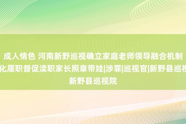 成人情色 河南新野巡视确立家庭老师领导融合机制 强化履职督促渎职家长照章带娃|涉罪|巡视官|新野县巡视院